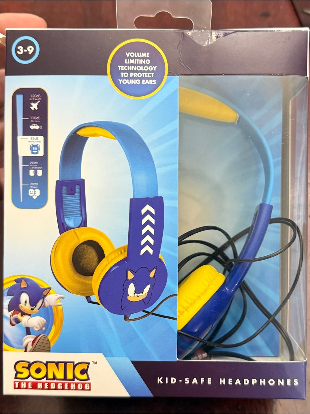 Sonic The Hedgehog Kids Over-Ear Headphones - Blue & Yellow